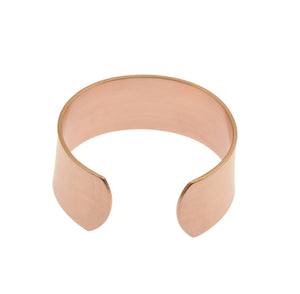 3 of 9: 1 Inch Wide Brushed Copper Cuff Bracelet Cuff Opening
