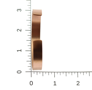 5 of 7: 10mm Wide Brushed Copper Cuff Bracelet on Ruler for Scale