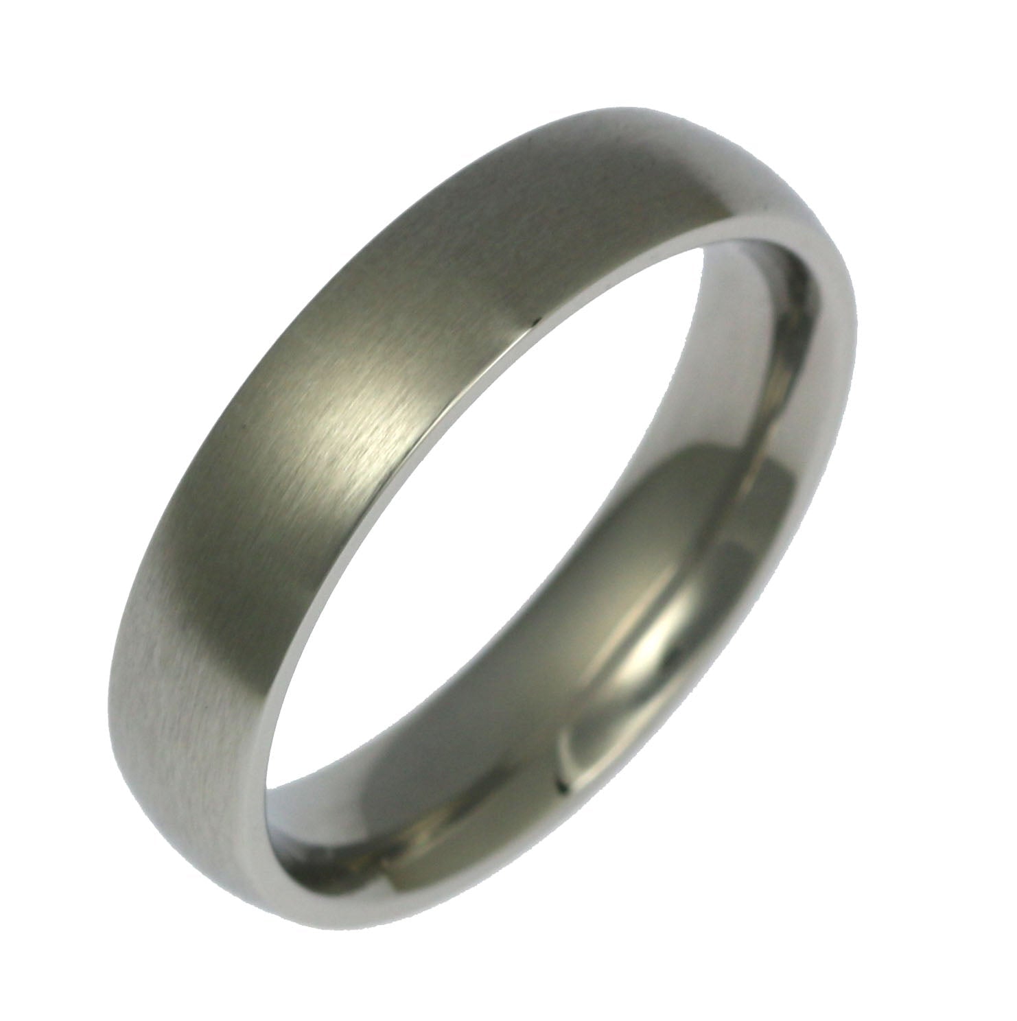 5mm Brushed Comfort Fit Stainless Steel Men's Ring