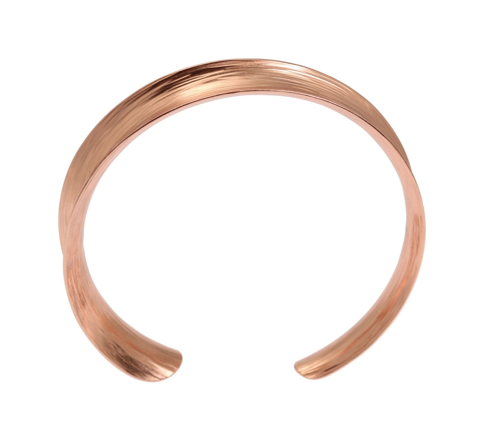 Shape of Anticlastic Bark Copper Bangle Bracelet