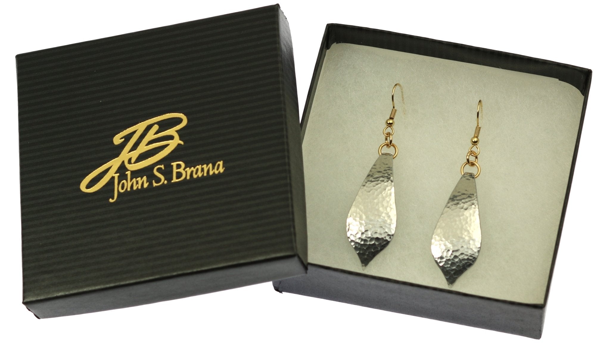 6 of 6: Hammered Aluminum Marrakesh Tear Drop Earrings in Gift Box