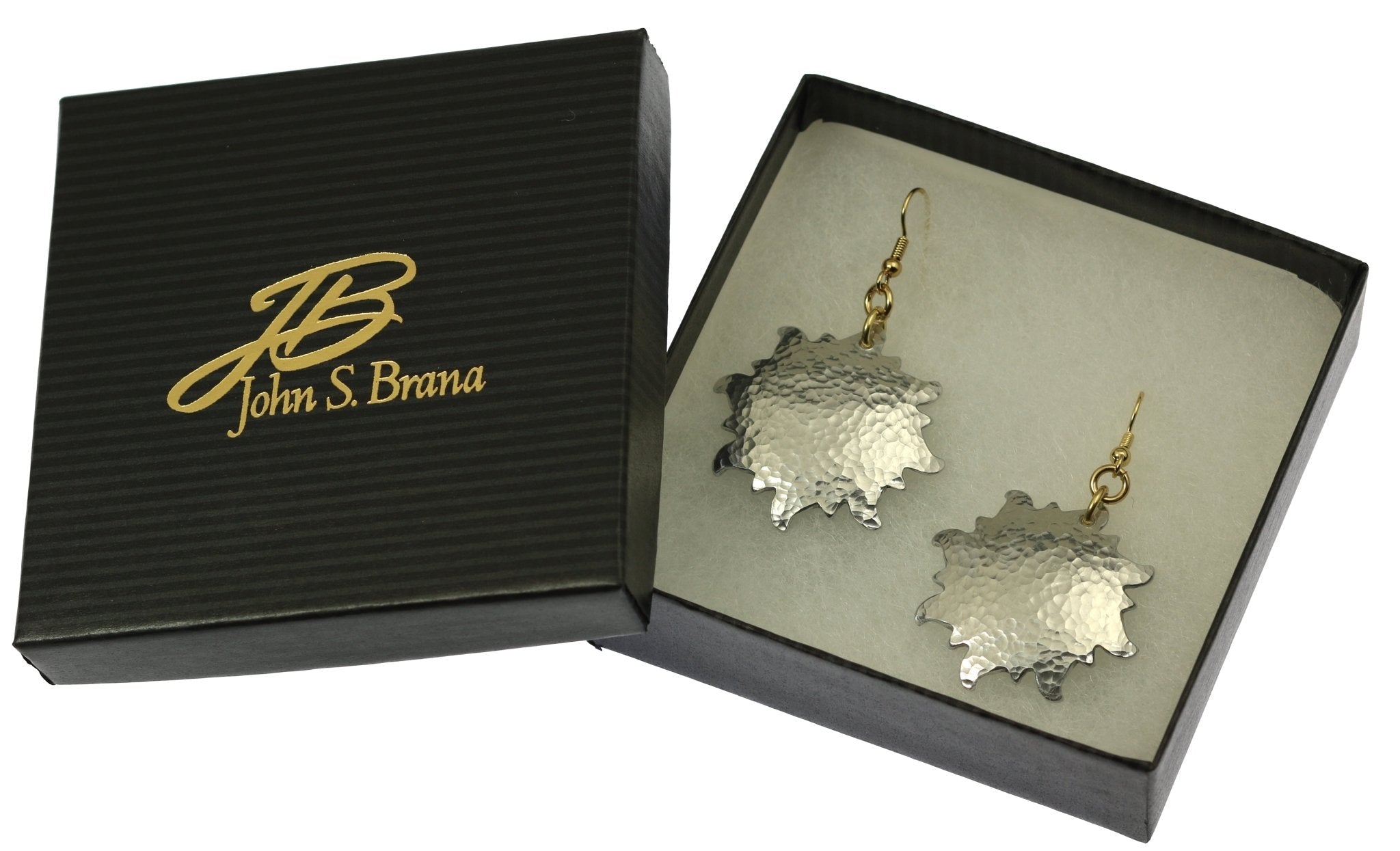 5 of 6: Gift Boxed Hammered Aluminum Sunburst Earrings