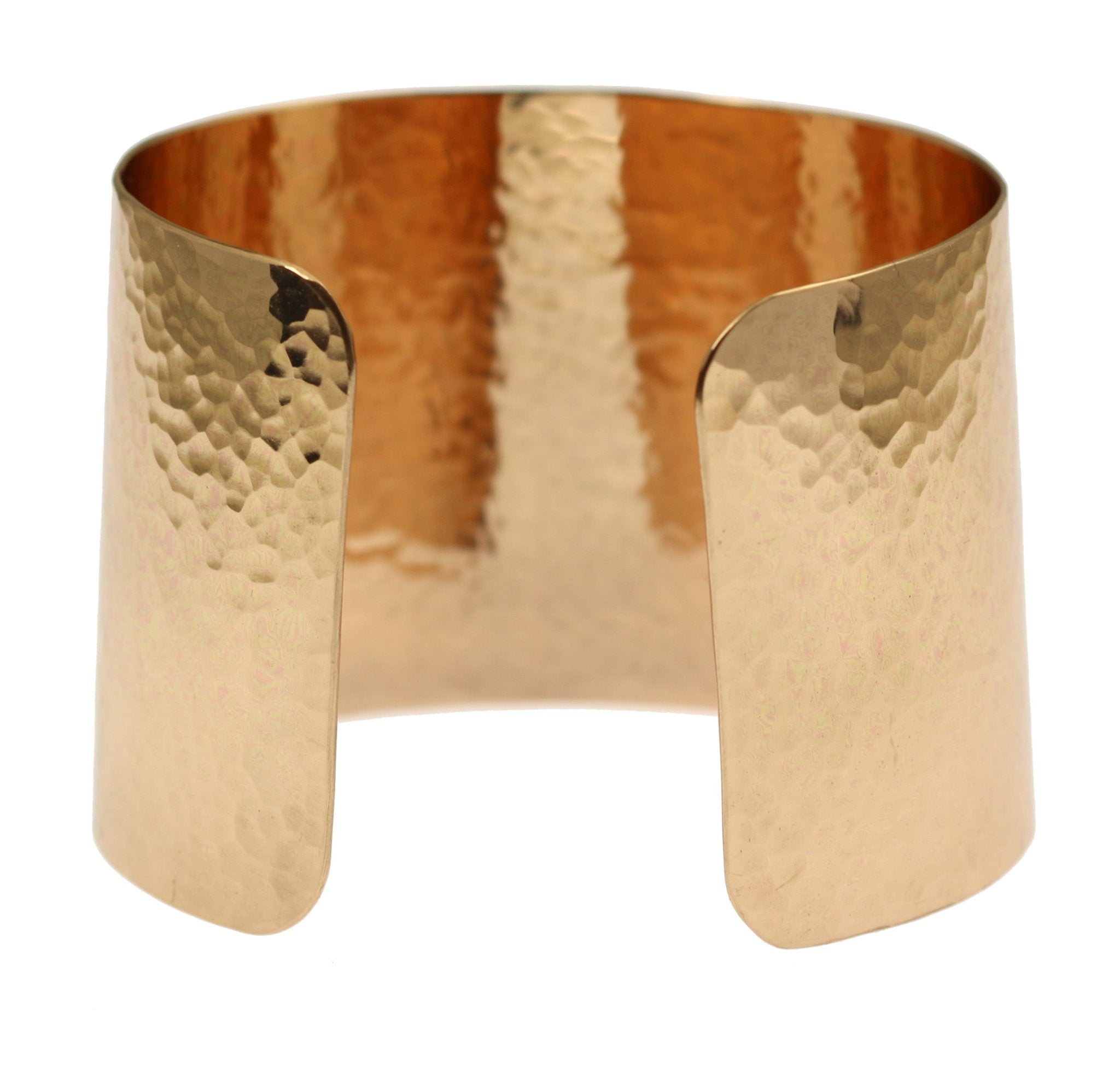 4 of 7: Opening of Hammered Bronze Cuff Bracelet