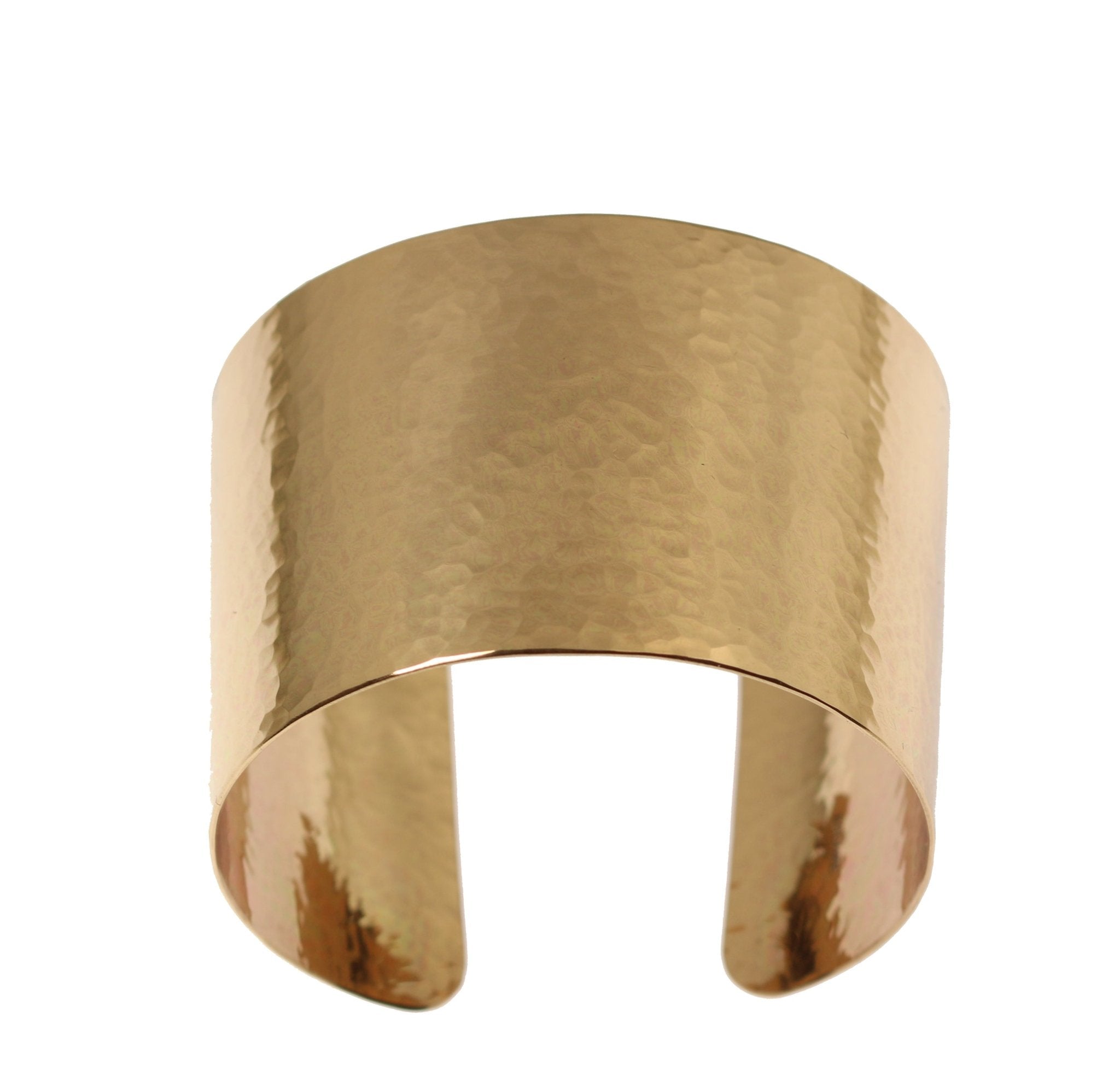 3 of 7: Top View of Hammered Bronze Cuff Bracelet