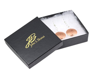 3 of 3: Gift Boxed Hammered Disc Copper Dangle Earrings