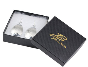 3 of 3: Gift Boxed Large Hammered Aluminum Tear Drop Earrings