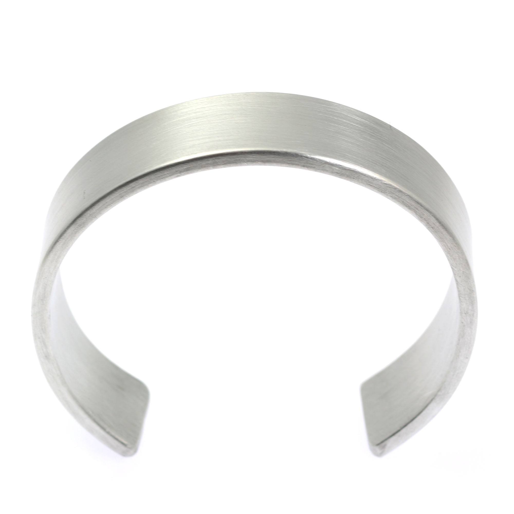 Shape of 19mm Brushed Aluminum Cuff Bracelet 