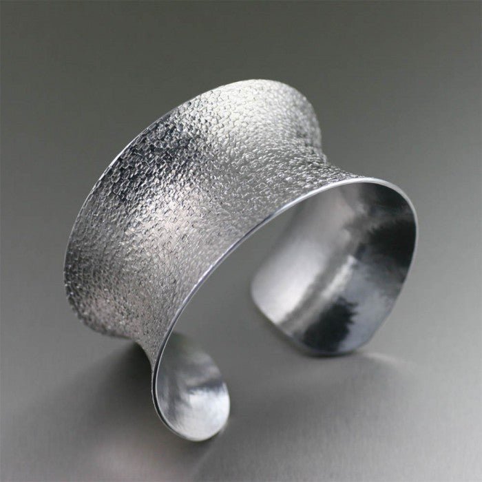 Texturized Aluminum Anticlastic Bangle Bracelet