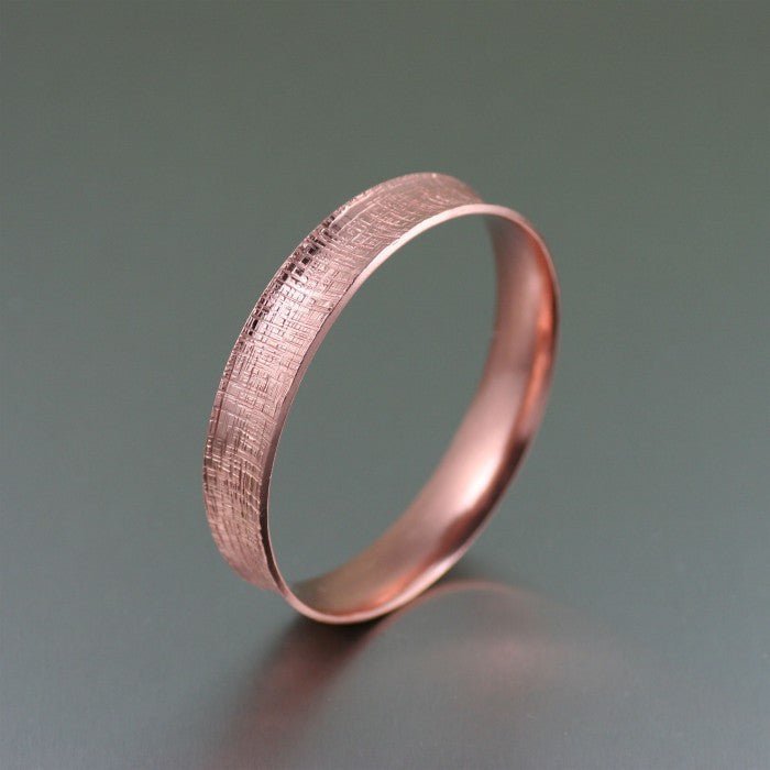 Linen Anticlastic Copper Bangle Bracelet