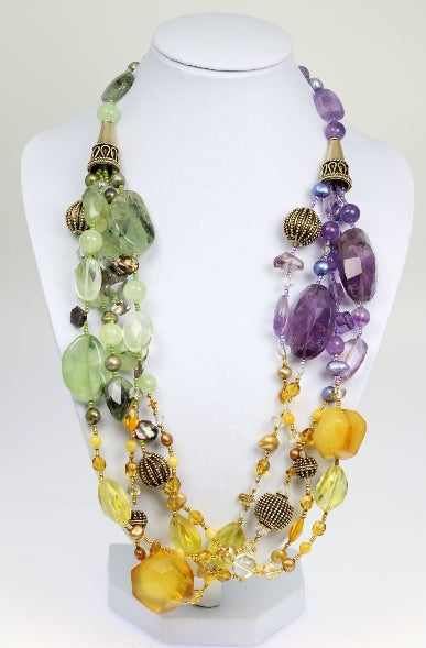 Beaded Gemstone Necklace Collection