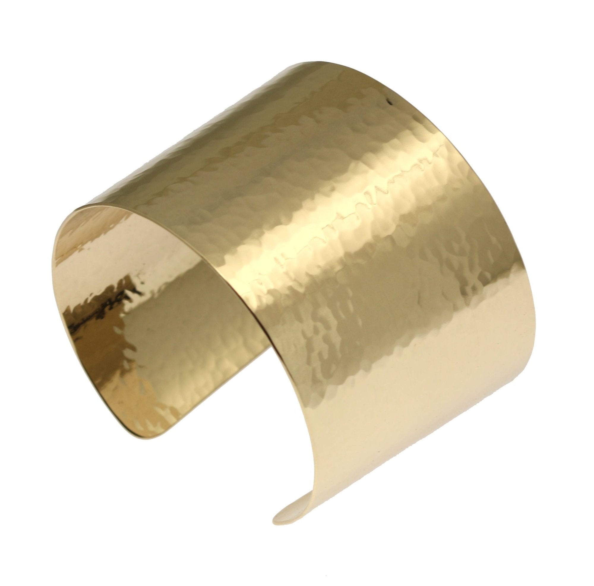 1 3/4 Wide Hammered 14K Gold-filled Cuff Bracelet - Right