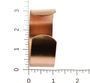 5 of 9: 1 Inch Wide Brushed Copper Cuff Bracelet on Ruler for Scale