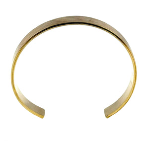 8 of 9: Shape of 10mm Wide Bark Nu Gold Tone Brass Cuff Bracelet