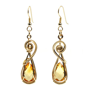 3 of 4: Shape of Citrine 14K Gold-filled Earrings
