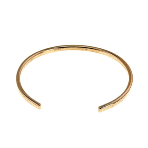 3 of 9: Opening of 3.5mm Chased Bronze Cuff Bracelet on a white background