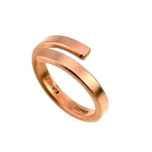 1 of 10: Studio product shot of the 3.5mm matte copper bypass ring on white background, displaying the brushed matte finish and open wrap design.