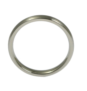 3 of 5: Shape of 3mm Brushed Comfort Fit Stainless Steel Men's Ring