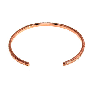 5 of 11: 3.5mm Wide Texturized Copper Cuff Opening