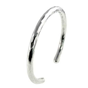 1 of 9: 4.75mm Hammered Aluminum Cuff Bracelet on a white background
