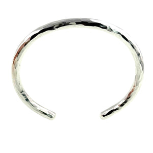 8 of 9: Shape of 4.75mm Hammered Aluminum Cuff Bracelet