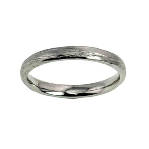 5 of 10: 4mm Bark Stainless Steel Comfort Fit Ring - Top View