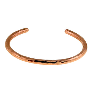 7 of 9: Close Up Detail of 4.75 mm Hammered Copper Cuff Bracelet
