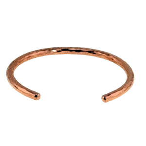 8 of 9: Opening of 4.75 mm Hammered Copper Cuff Bracelet