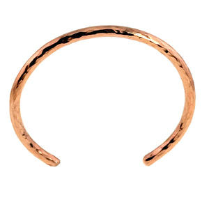 5 of 9: Shape of 4.75 mm Hammered Copper Cuff Bracelet