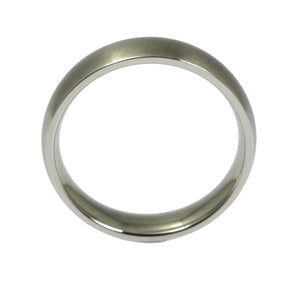 3 of 5: Shape of 5mm Brushed Comfort Fit Stainless Steel Men's Ring