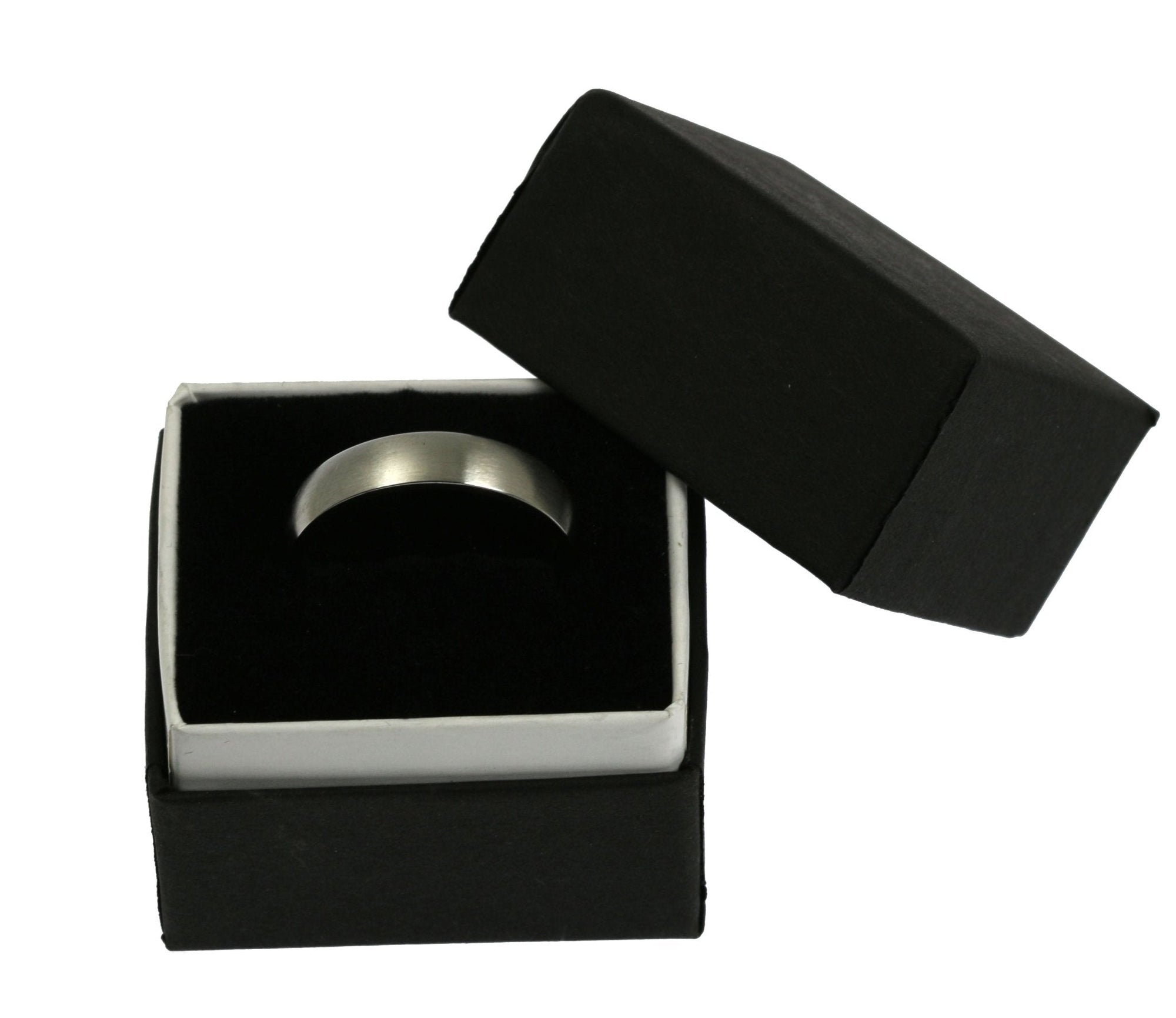 5mm Brushed Comfort Fit Stainless Steel Men's Ring - Boxed