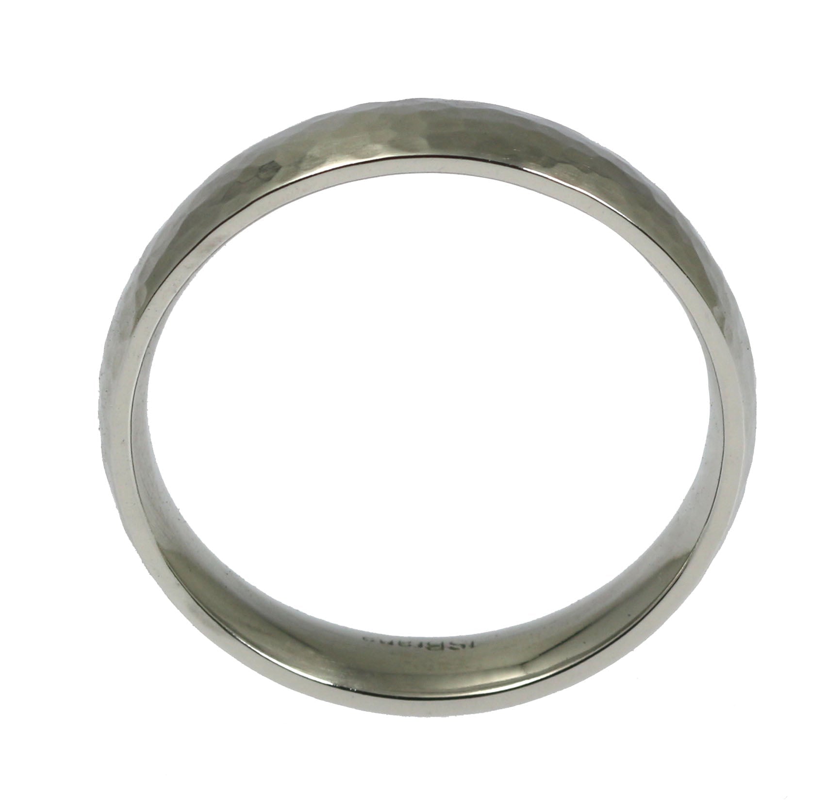Shape of 5mm Hammered Comfort Fit Stainless Steel Men's Ring