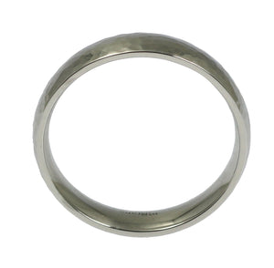 3 of 5: Shape of 5mm Hammered Comfort Fit Stainless Steel Men's Ring
