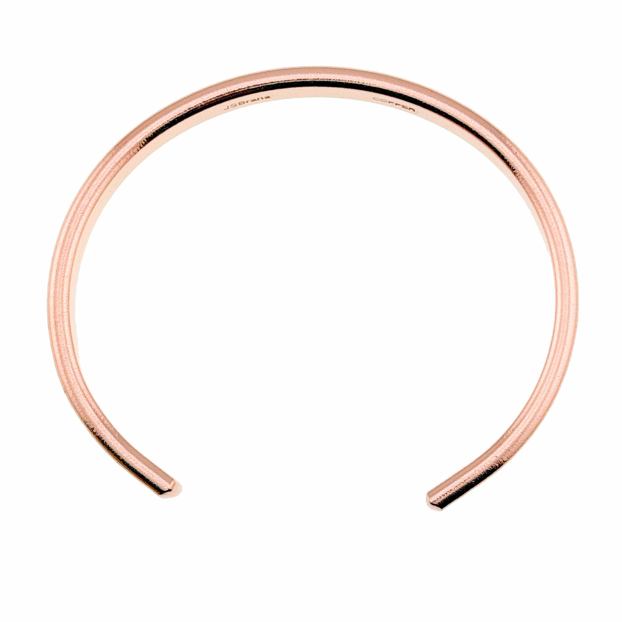 Shape of 5mm Wide Hammered Copper Cuff Bracelet