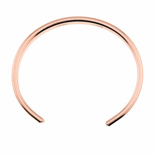 5 of 8: Shape of 5mm Wide Hammered Copper Cuff Bracelet