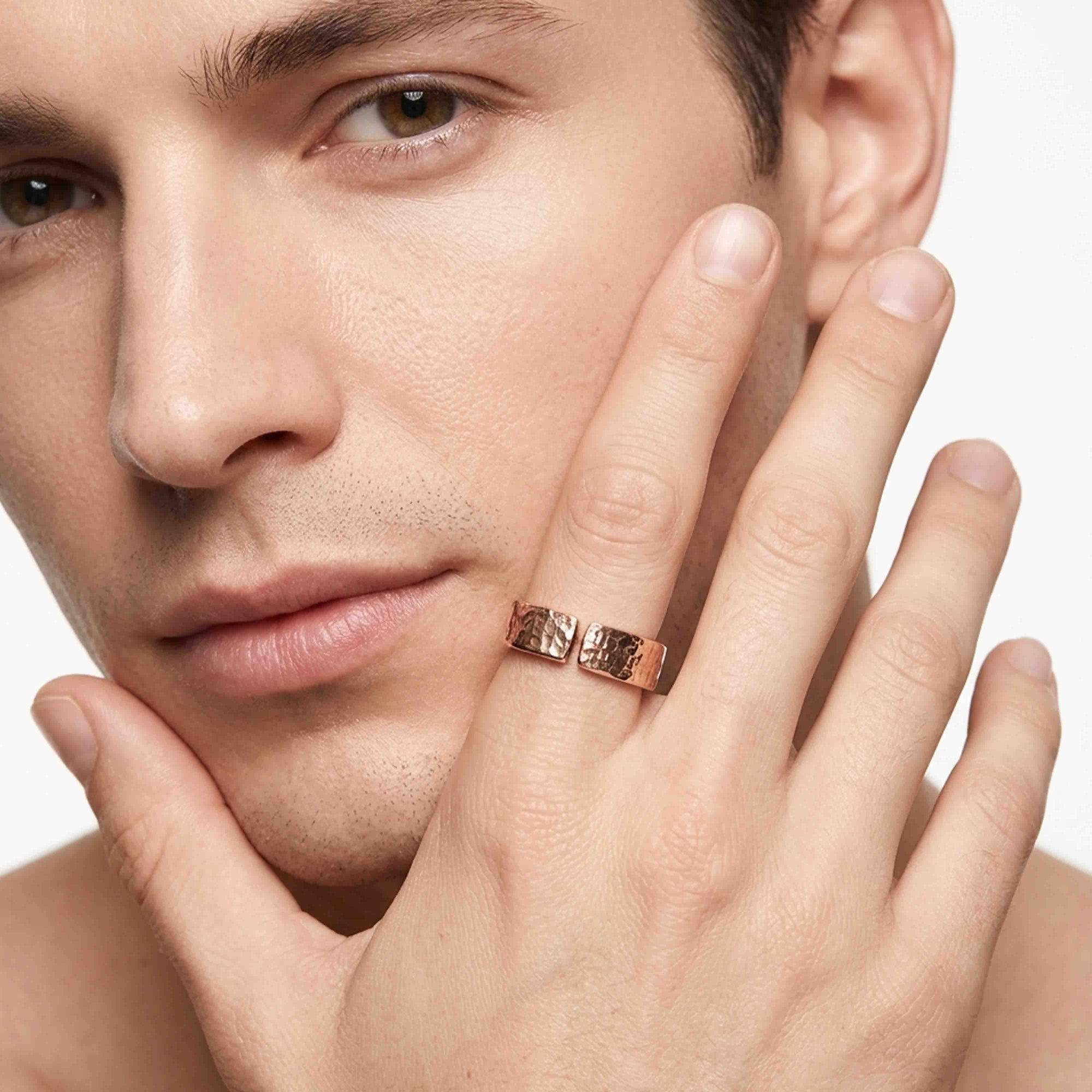 BUY 6mm Texturized Bronze Cuff Ring BUY 6mm Texturized Bronze Cuff Ring