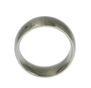 3 of 5: Shape - 8mm Hammered Comfort Fit Stainless Steel Men's Ring