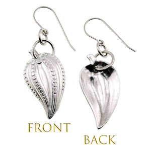 3 of 6: Front and Back Views of Chili Pepper Aluminum Drop Earrings 
