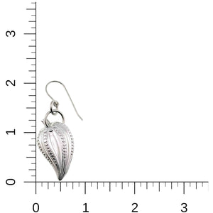 5 of 6: Chili Pepper Aluminum Drop Earrings  on a Ruler for Size Dimensions 
