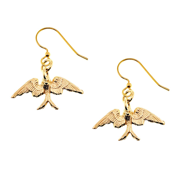 Swallow Bird Charming 18K Gold Stainless Steel Earrings Swallow Bird Charming 18K Gold Stainless Steel Earrings main image 1