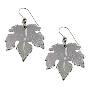 1 of 7: Large Maple Leaf Aluminum Dangle Earrings on a white background