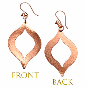 3 of 7: Large Pierced Hammered Copper Marrakesh Earrings