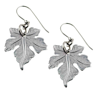1 of 7: Medium Maple Leaf Aluminum Dangle Earrings on a white background