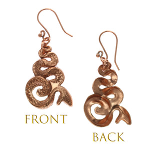 3 of 7: Mystic Snake Copper Drop Earrings