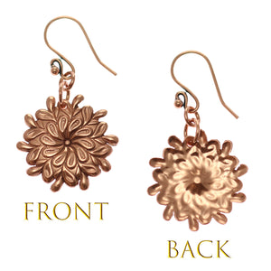 3 of 7: Paisley Burst Copper Drop Earrings