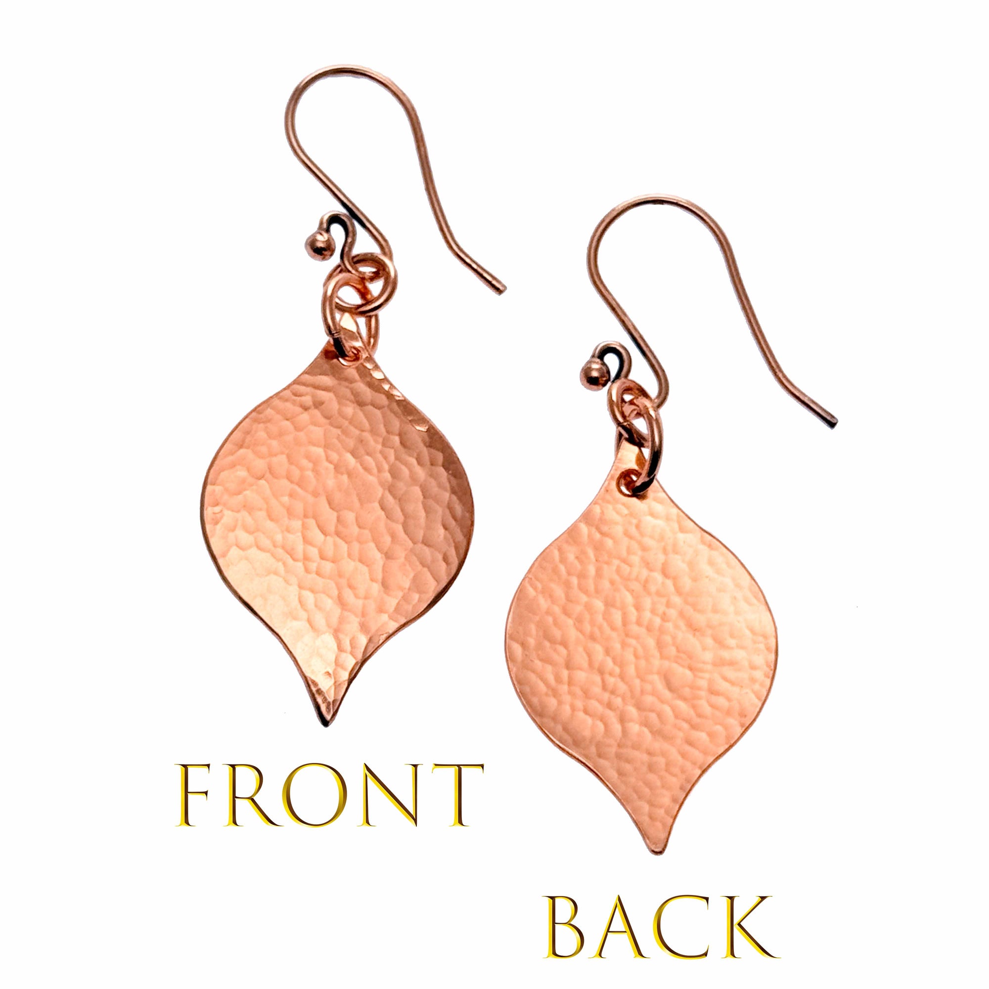 Small Hammered Copper Marrakesh Drop Earrings