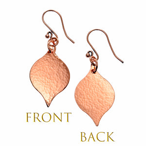 3 of 7: Small Hammered Copper Marrakesh Drop Earrings