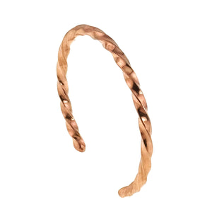 7 of 8: 3mm Twisted Copper Cuff Bracelet  on a white background