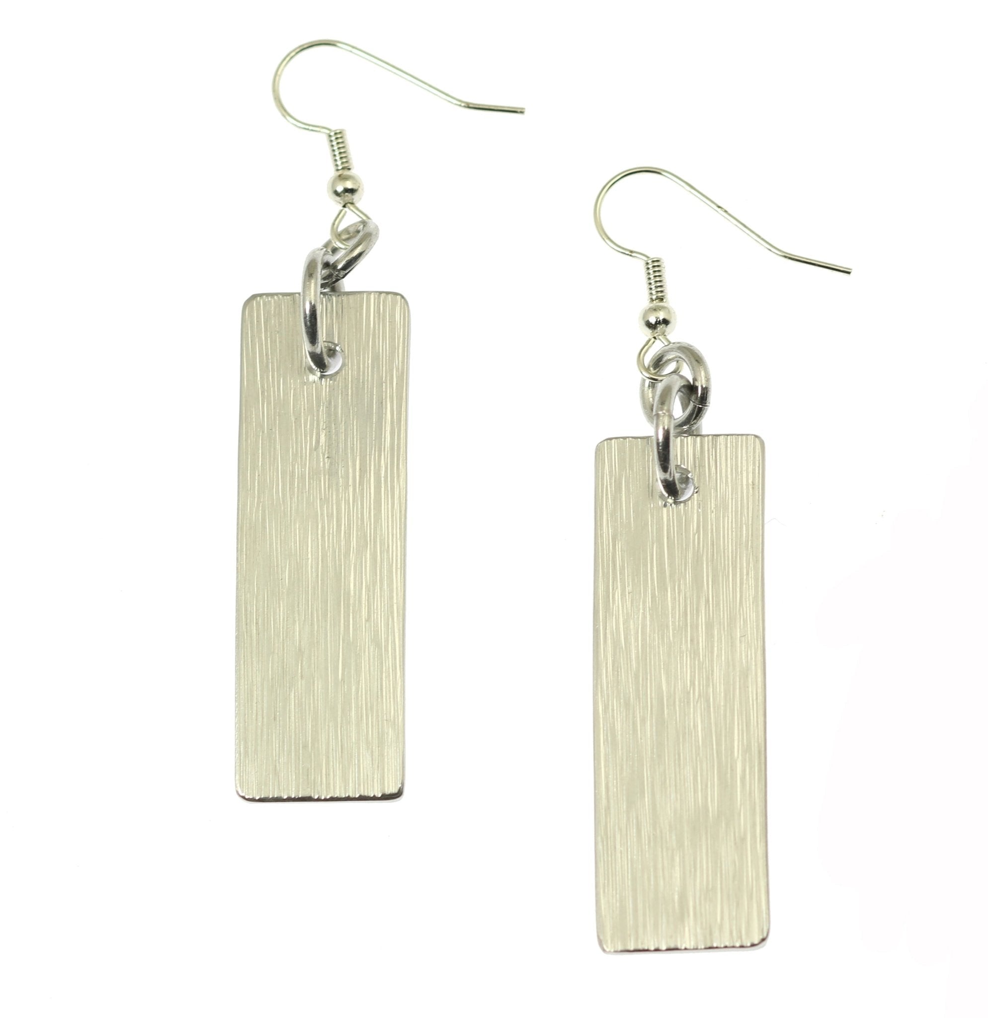 Aluminum Bark Dangle Earrings