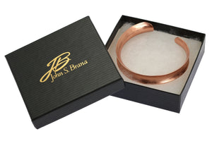 6 of 7: Anticlastic Bark Copper Bangle Bracelet in Branded Black Gift Box