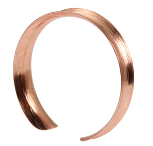 3 of 7: Detailed View of Anticlastic Bark Copper Bangle Bracelet